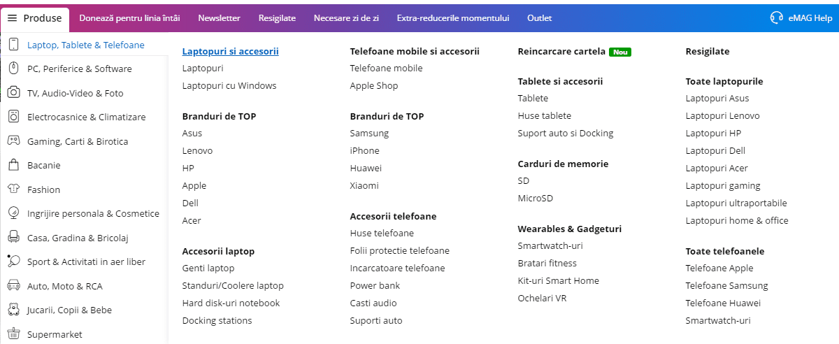 Competitia GPeC categorii clickabile
